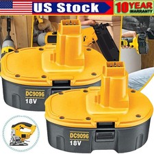 2 PACK 18V Battery For Dewalt 18 VOLT XRP DC9096 DC9098 Ni-MH DC9099 NEW
