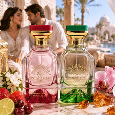 2PCS 6.8oz Unisex EDP, Cherry Vanilla & Champagne Strawberry Floral Perfume