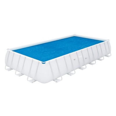 PE-Solarabdeckplane 703 x 336 cm, blau, eckig