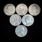 90% Silver $1.50 FV - Washington Quarter Circulated Pre-1965 US Coin - 22-28