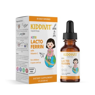 Lactoferrin Kids Liquid Drops with Vitamin C & Prebiotic Inulin   30 Daily Se...