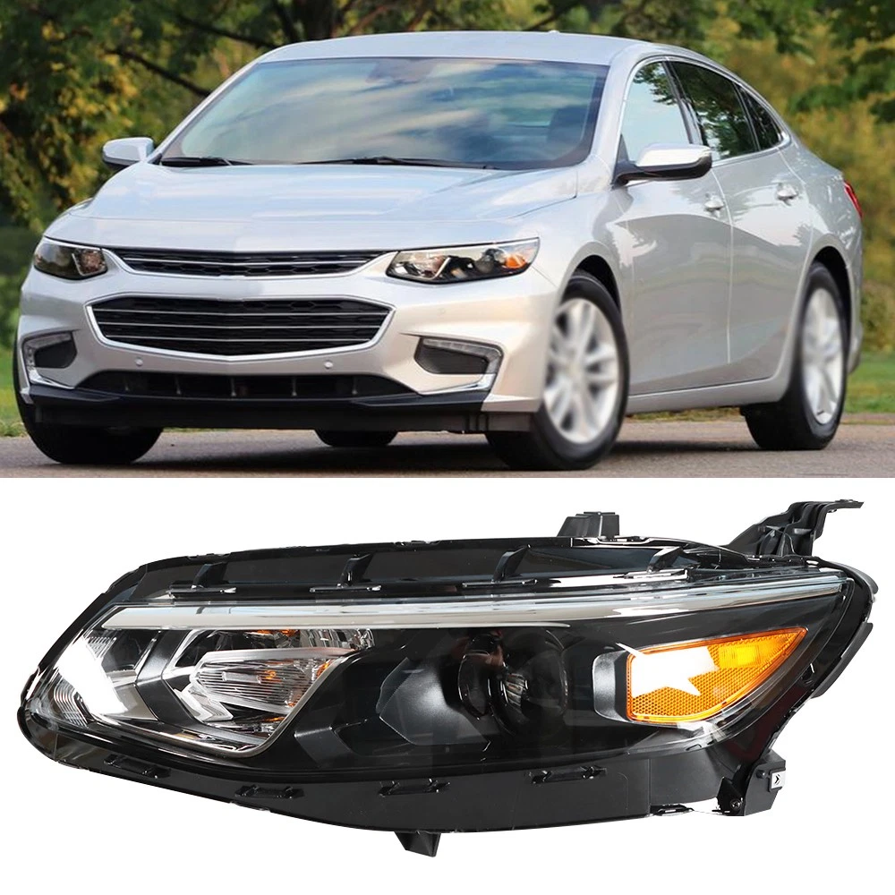 Faro Halógeno Izquierdo (lado Conductor) LABLT Para Chevy Malibu 2016-2018