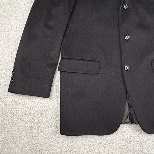 Loro Piana Blazer Mens 42L Black 100 Cashmere Canada Italy Sport Coat Jacket EUC - Picture 5 of 20