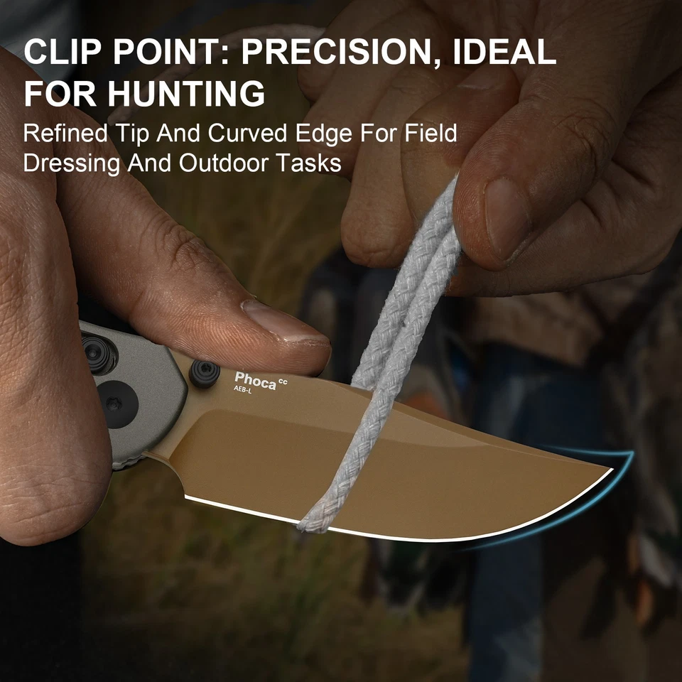 Navaja de Bolsillo Plegable Kizer Phoca CC EDC AEB-L Hoja Mango de Aluminio V3780A2 Foto 4 de 4