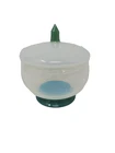 Antique Fry Foval Stevens & Williams or Steuben Jade Opal Alabaster Glass Jar