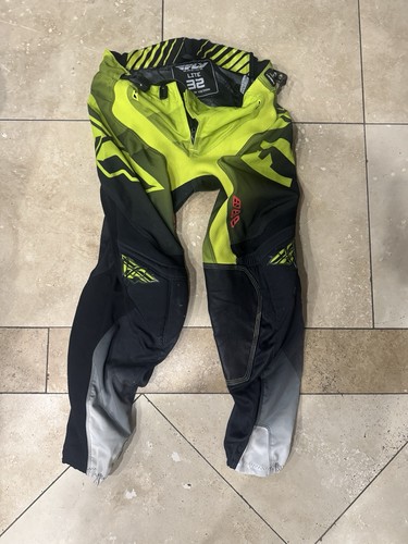 Fly Racing Kinetic Yellow N Black Size 34 Pants