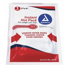 Dynarex 4516 Instant Hot Packs, White, 5Inl X 9Inw, Pk24