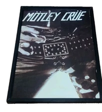 Very Rare Motley Crue Too Fast For Love  Framed Poster B/W Vince Neil Handcuffs
