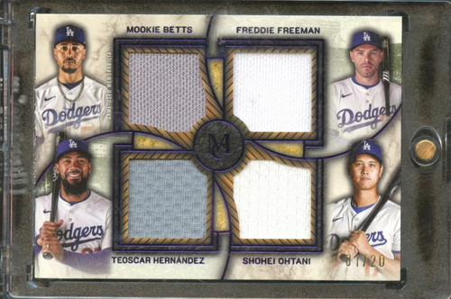 Shohei Ohtani Betts Freeman 2025 Museum Collection Game Worn Patch 1/20 Dodgers