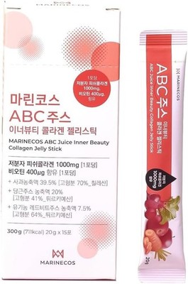 ABC Juice Inner Beauty Collagen Jelly Stick No Sugar K-Beauty / 15 Stück