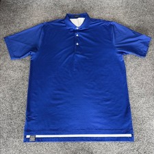 Turtleson Golf Polo Shirt Mens Large Blue Geometric Performance Short Sleeve