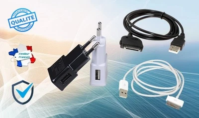 Chargeur 2 en 1 Adaptateur Secteur + Câble USB Pour Apple iPhone 4G / iPhone 4GS - Photo 1/4