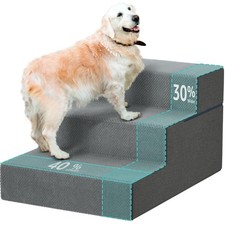large dog stairs for high beds - extra wide pet steps for large dogs to get o...