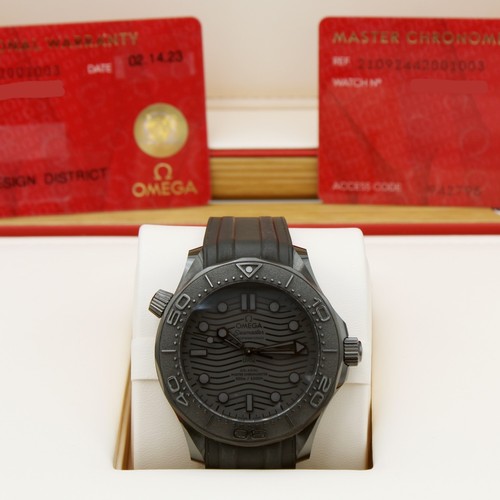 Omega Seamaster 210.92.44.20.01.003 Black Wave Dial Ceramic 2023 Box & Papers