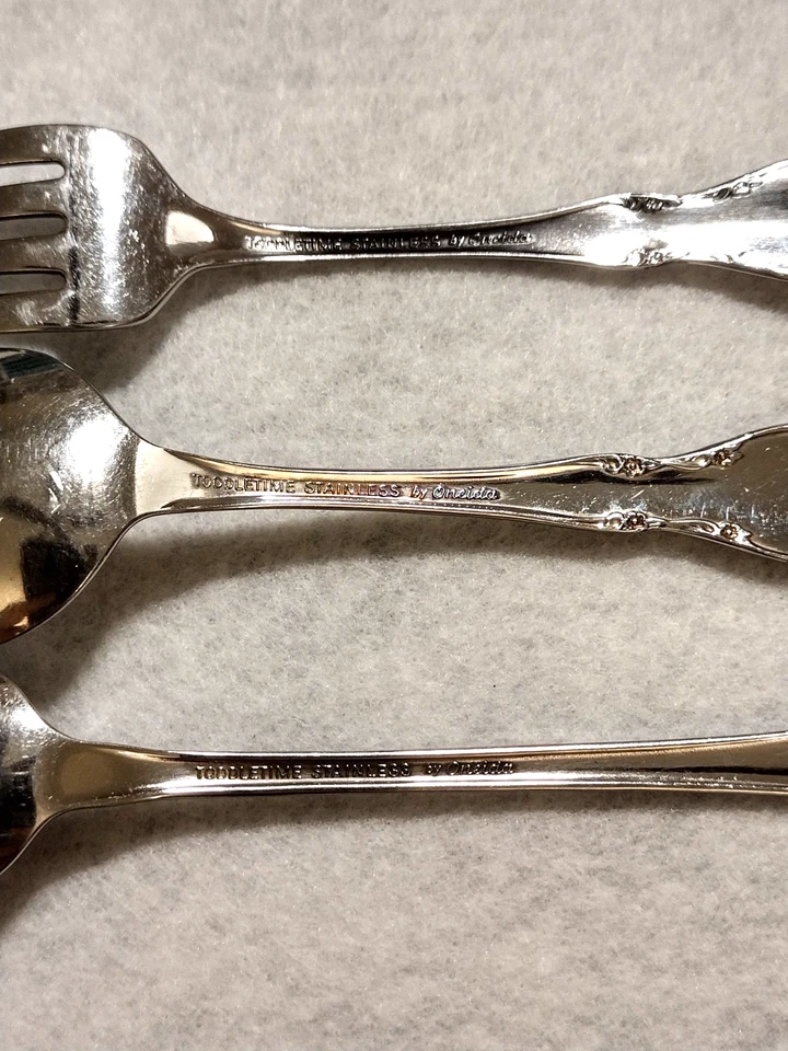 Toddletime Oneida Infant Spoon Toddler Flatware Chateau Stainless Steel Baby Set - Image 4 of 4