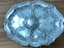 ANCIEN GRAND PLAT DE MONSTRANCE EN ARGENT voir poinçons
