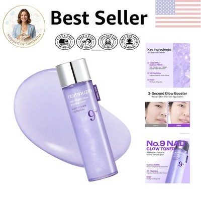 All-Natural No.9 Glow Toner with NAD+ & Salmon PDRN - 5.07oz Anti-Aging Elixir