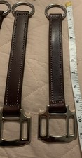 Pair Leather Horse Halter Cheek Pieces Total Length 11 In.