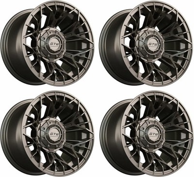 GTW Stellar 12 inch Matte Bronze Aluminum Golf Cart Wheel | 3:4 Offset | Set 4