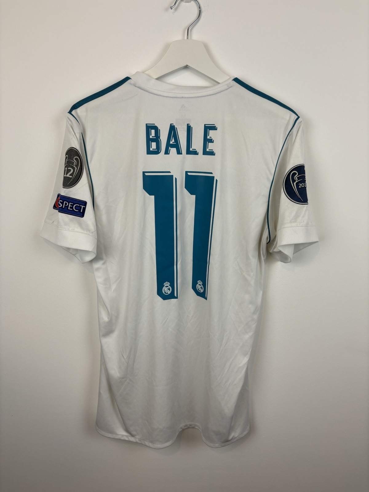 Camiseta de fútbol local Adidas UCL Final Real Madrid 2017 2018 talla mediana