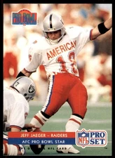 1992 Pro Set Jeff Jaeger Los Angeles Raiders #385
