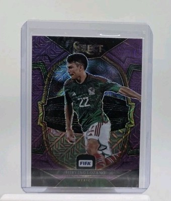 2023 Panini Select Fifa- Hirving Lozano #39 (Terrace) PURPLE MOJO- Mexico