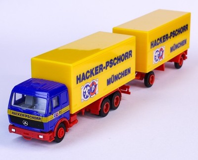 q5L446 Spur H0 Herpa LKW Gliederzug Hacker-Pschorr