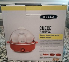 BELLA Red Rapid Electric Egg Cooker and Poacher with Auto Shut Off 7 Egg