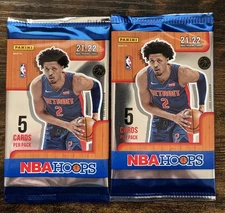 Panini 2021-22 NBA Hoops Basketball Gravity Feed Pack - 5 Cards (2 Packs)