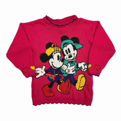 Vintage Rare Disney Mickey & Minnie Mouse Sweater Large HTF