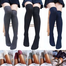 Long Socks Winter Warm Over Knee High Socks Knitted Women Long Stockings Thigh