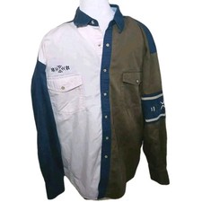 Vintage Wrangler Western Shirt Men  s XL Colorblock Pearl Snap Aztec Brushpopper