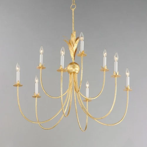 Maxim Paloma 36" Candle - Gold, Champ, Gld Leaf 9-Light - Picture 2 of 4
