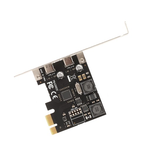 PCI E To Type C Expansion Card Super Speed 5Gbps 2 Ports Independent Intellig CB - Afbeelding 10 van 24