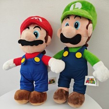 Super Mario Bros Soft Toy Plush Nintendo 12” Free  Mario and Luigi