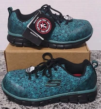 Skechers Sure Track Multi Safety Composite Toe Work Shoe 6 Green Metal Free