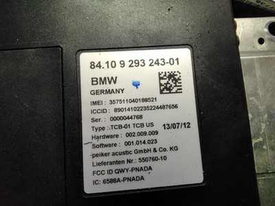 Chassis ECM Communication Telematics Control Unit Fits 11-16 BMW X3 1096258