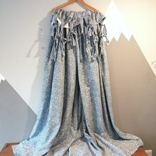 Next Vintage Style Blue White Ditsy Floral Tie Top Curtains 135cm X 183cm