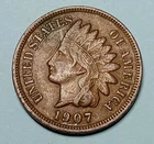 ■ 1907 INDIAN PENNY ONE CENT ☐