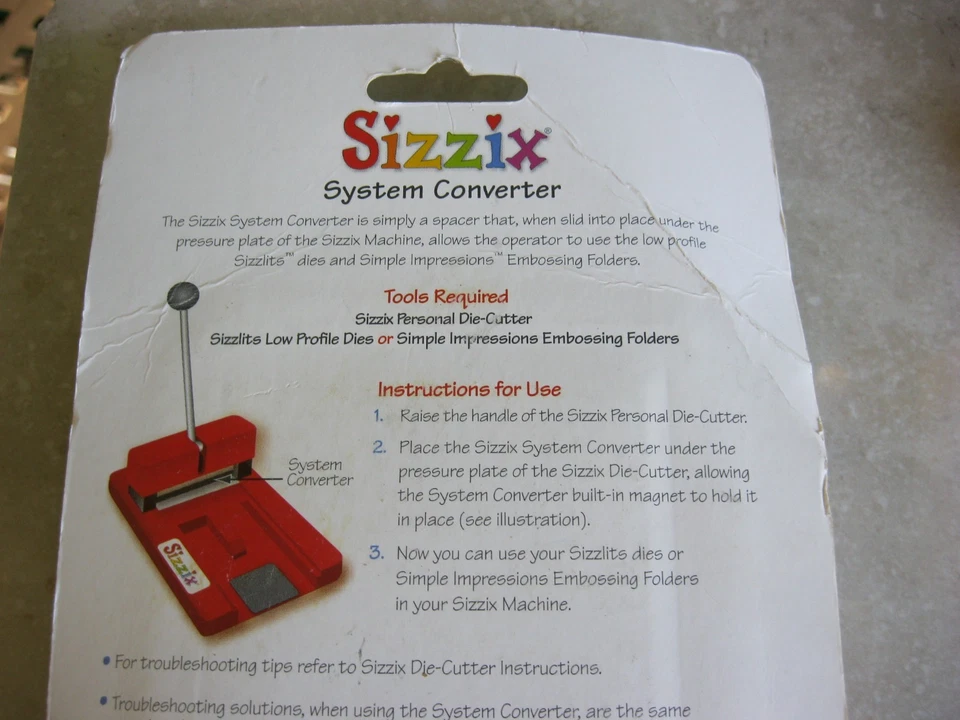 Sizzix System Converter For Sizzlits Die-Cutter 38-9000 - New - FREE SHIPPING - Image 4 of 4