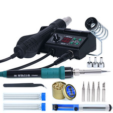 YIHUA 882D Soldering Station 2-in-1 Hot Air Rework Soldering Iron Digital 750W