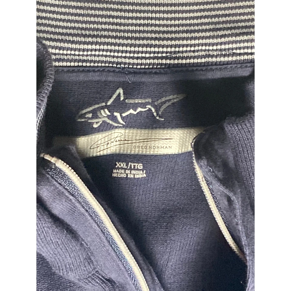 Greg Norman Mens Long Sleeve Blue 1/4 Zip Collared Golf Sweatshirt XXL - Image 2 of 4