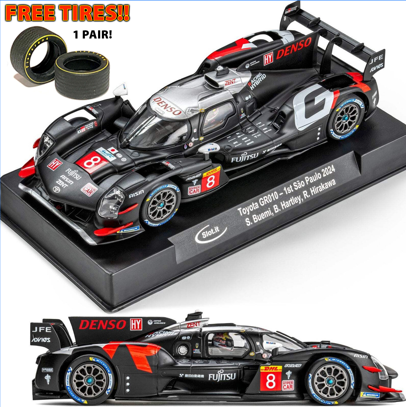 Slot.it Toyota GR010 Hybrid Winner San Paulo 2024 1/32 Slot Car SICA63a CA63a