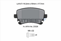 BremsbeläGe Audi A6 C5 Avant (4B5, 4B6) RS6 Quattro Baujahr 07/02–01/05 Kw 331 P