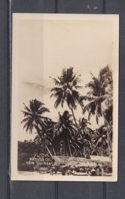 PAPUA NEW GUINEA, VILLAGE SCENE, c1960 ppc., REPRINT,