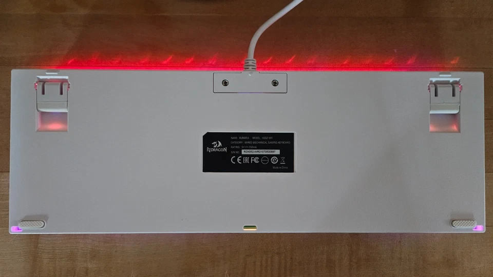 Redragon K552-WR TKL Mechanical Keyboard rainbow white | new switches & keycaps - Image 4 of 4