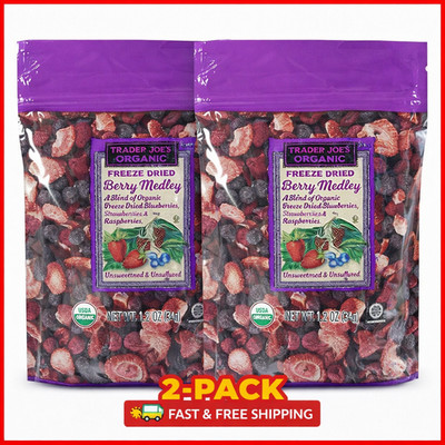 2-Pack Trader Joe's Organic Freeze Dried Berry Medley