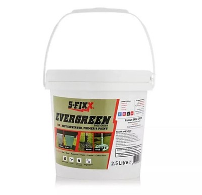 S-FIXX GRÜN 3 in 1 Roststabilisator Konverter, Grundierung & Farbe 2,5 Liter