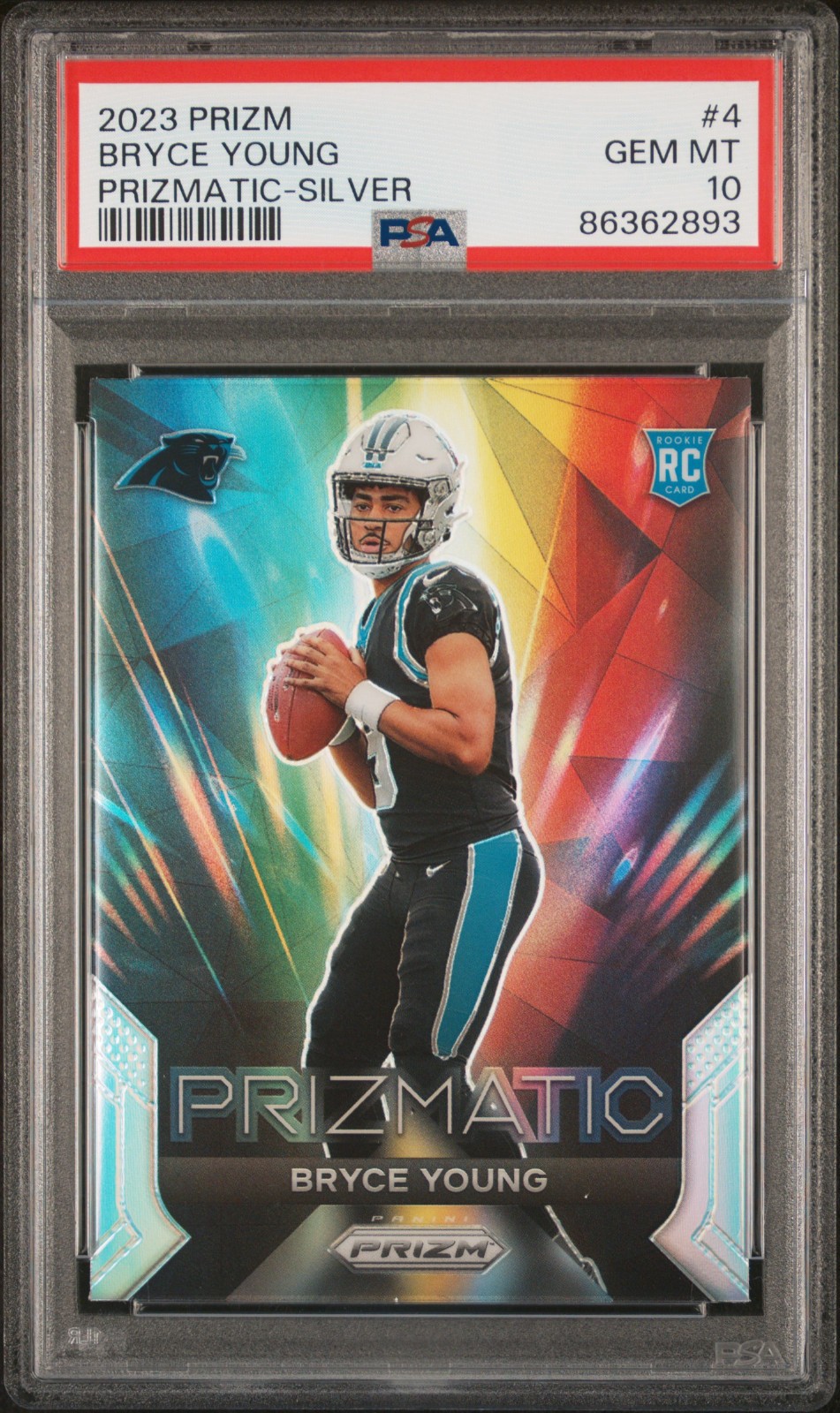 2023 Prizm #4 Bryce Young Prizmatic SILVER RC PSA 10 *POP 58*