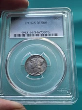 1934 Silver Mecury Dime 10c Toned PCGS MS66 Coin